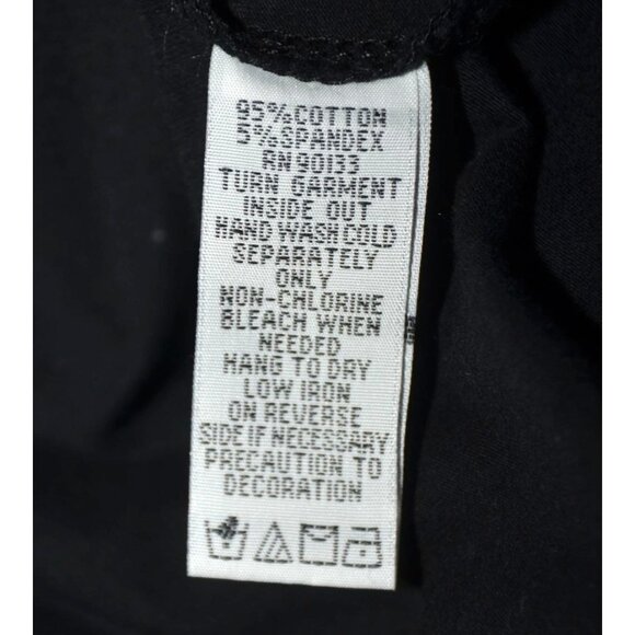 Bob Mackie Wearable Black Short Sleeve Blouse Top Size 2X Silver Necklace Design - Picture 7 of 8